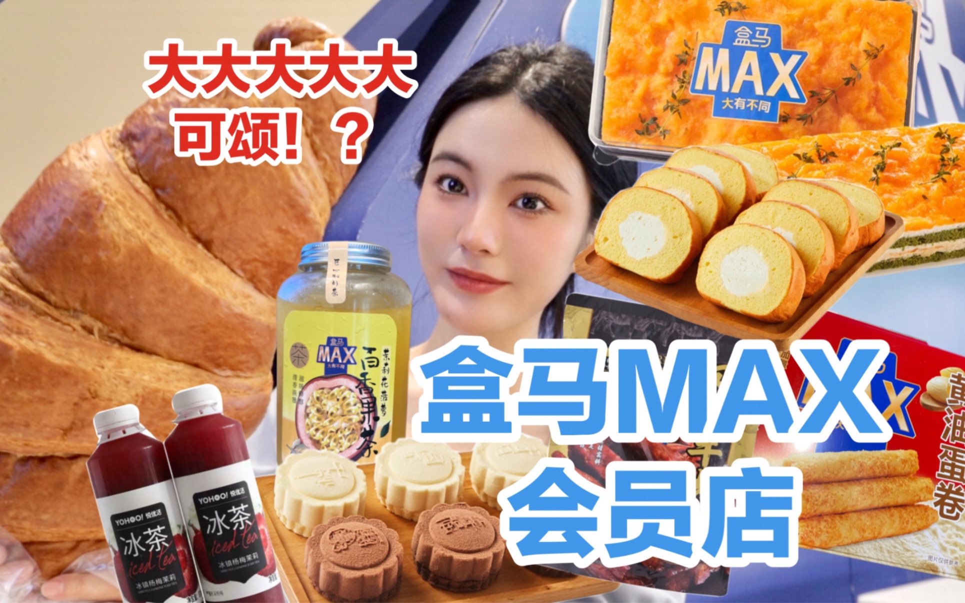 258年会员费的盒马max会员店!怒花600r狂炫一天!不仅有超大零食超大蛋糕还有超大可颂!显眼包快出发!哔哩哔哩bilibili