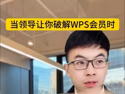 当领导让你破解WPS会员时