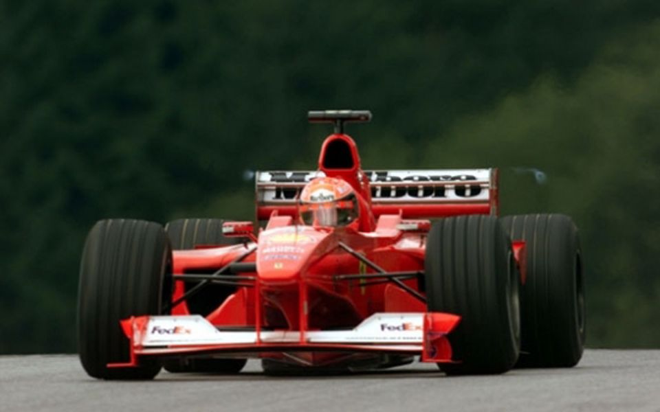 2000年f1日本站舒马赫追击哈基宁三圈车载