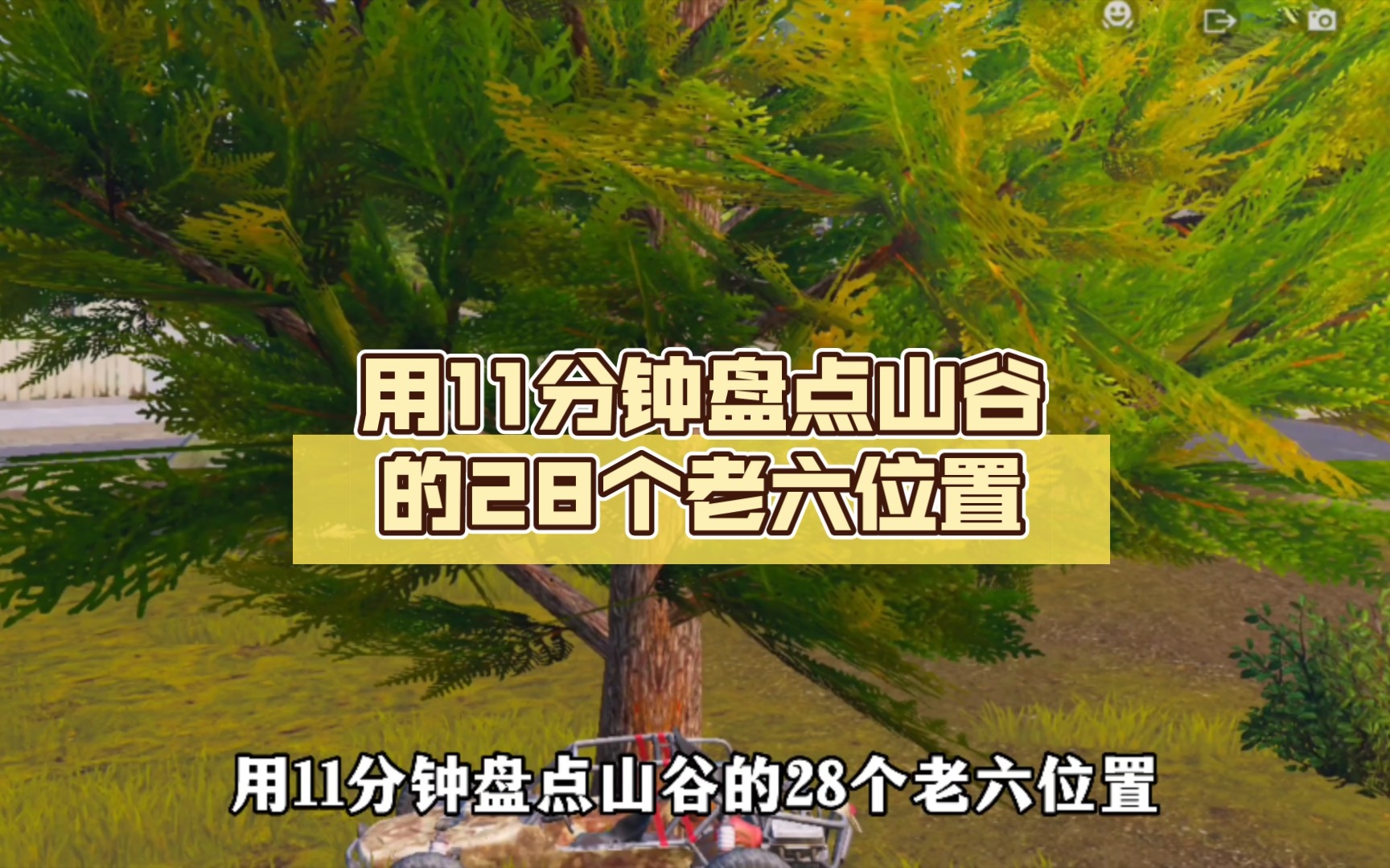 [图]用11分钟盘点山谷的28个老六位置，全网最全的山谷苟分位置他来啦