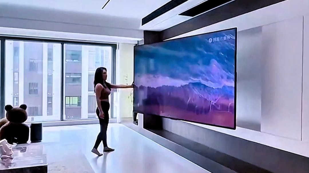 华为智慧屏598英寸伸缩挂架一体安装服务