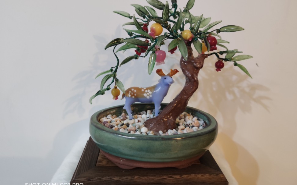 活动作品料器盆景福禄多子