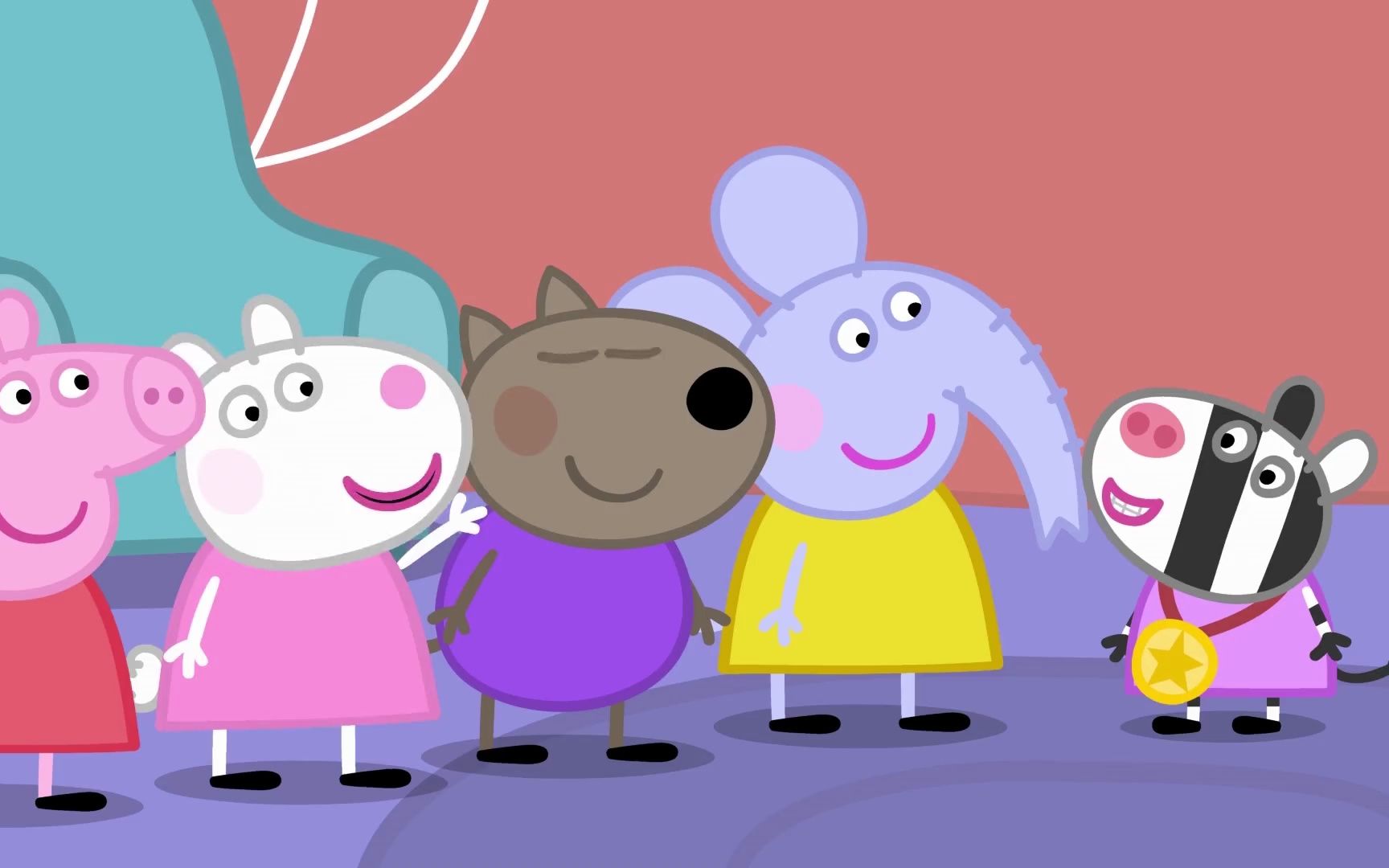 小猪佩奇:孩子们玩击鼓传花的游戏,最终每人都拥有了一块奖牌