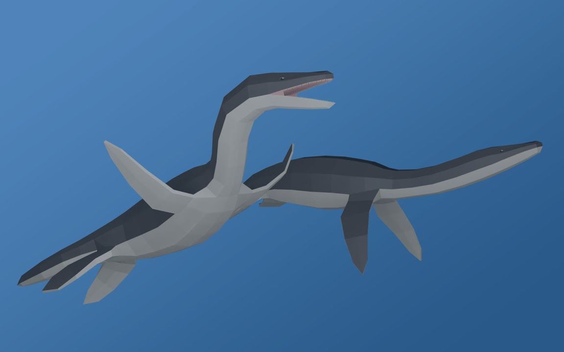 【转载/blender】巨板龙(macroplata)lowpoly风格模型