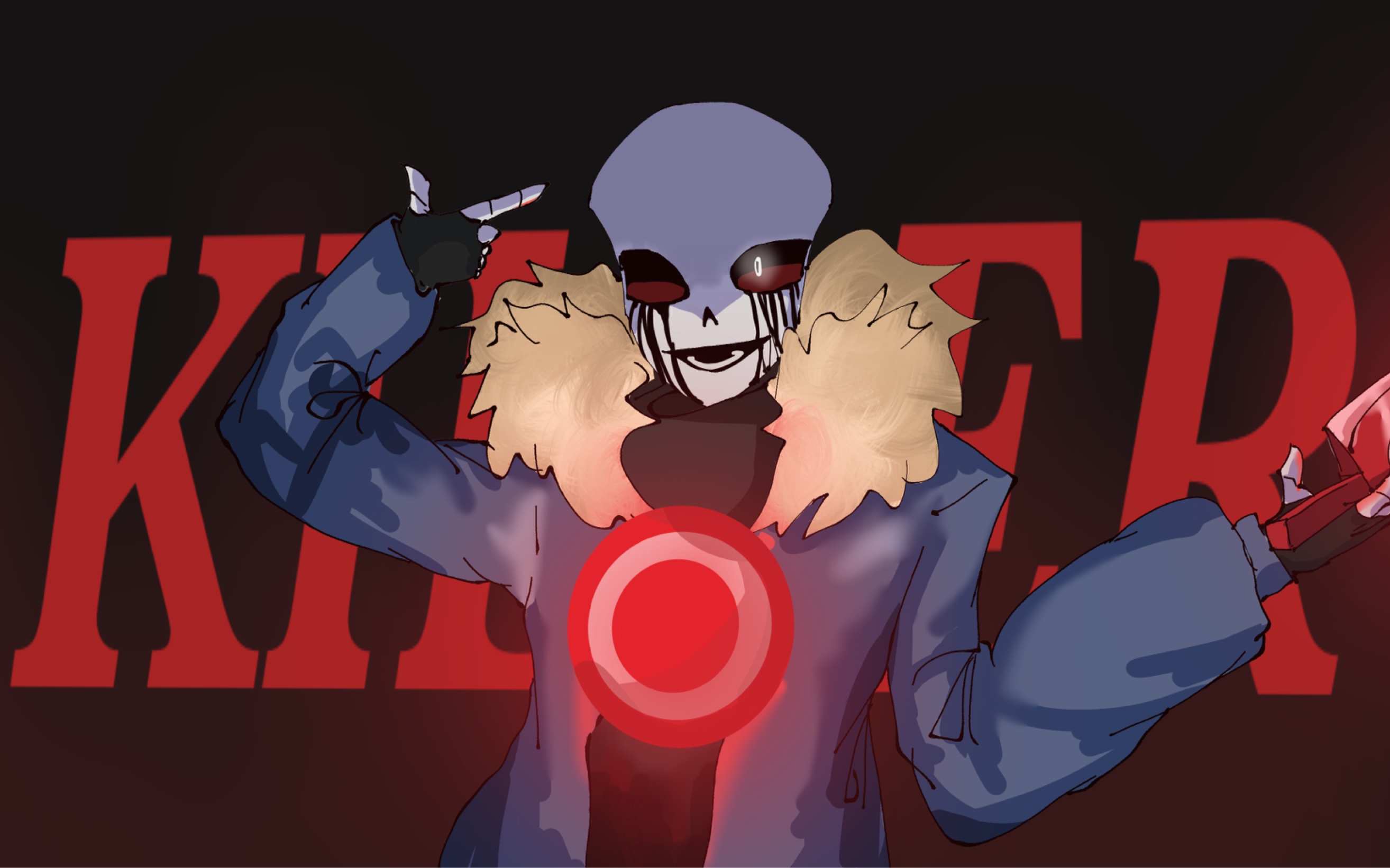 undertale au/绘画过程 killer sans