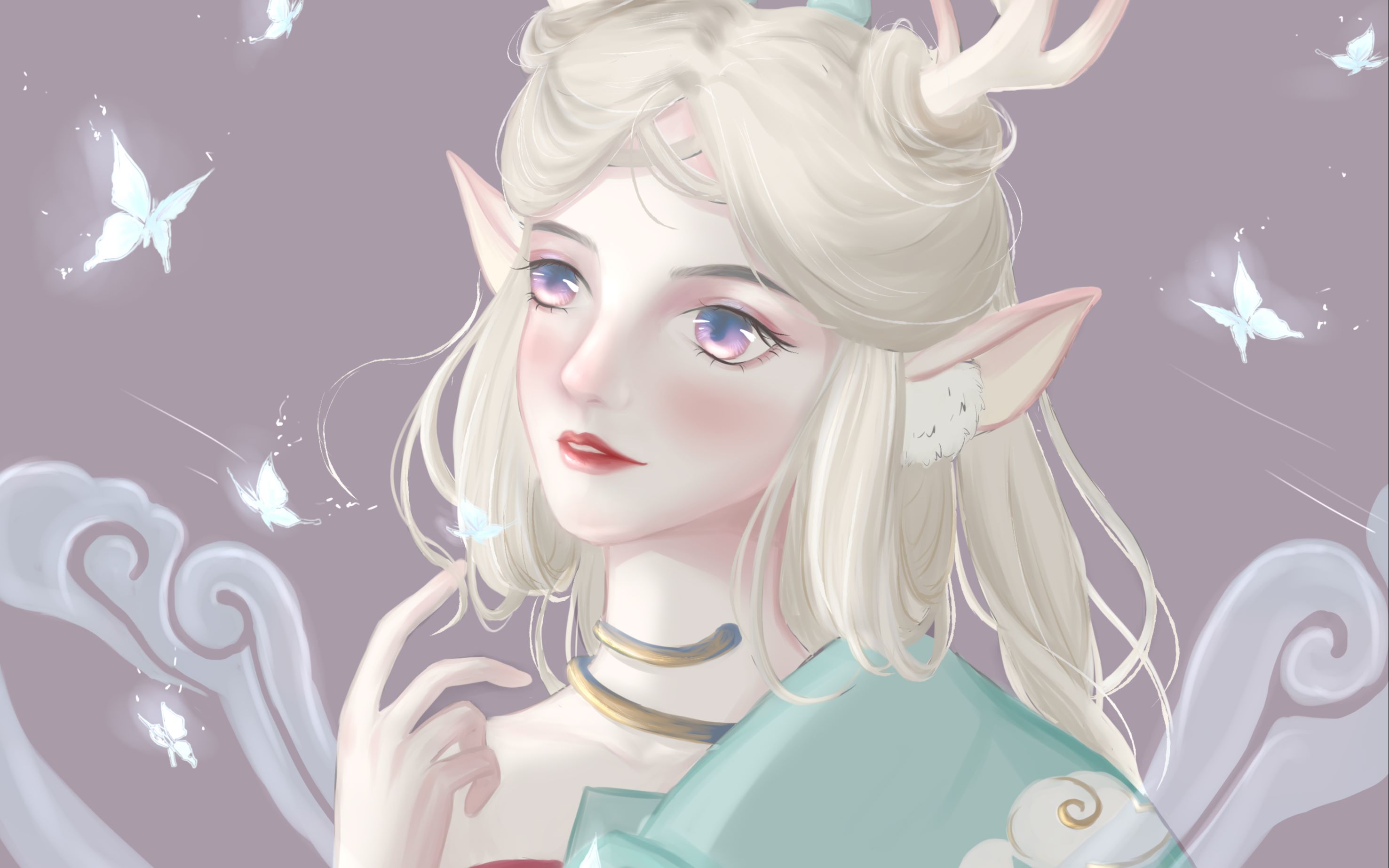 瑶板绘过程5分钟摸瑶妹新皮肤如何画玻璃珠一样的眼睛