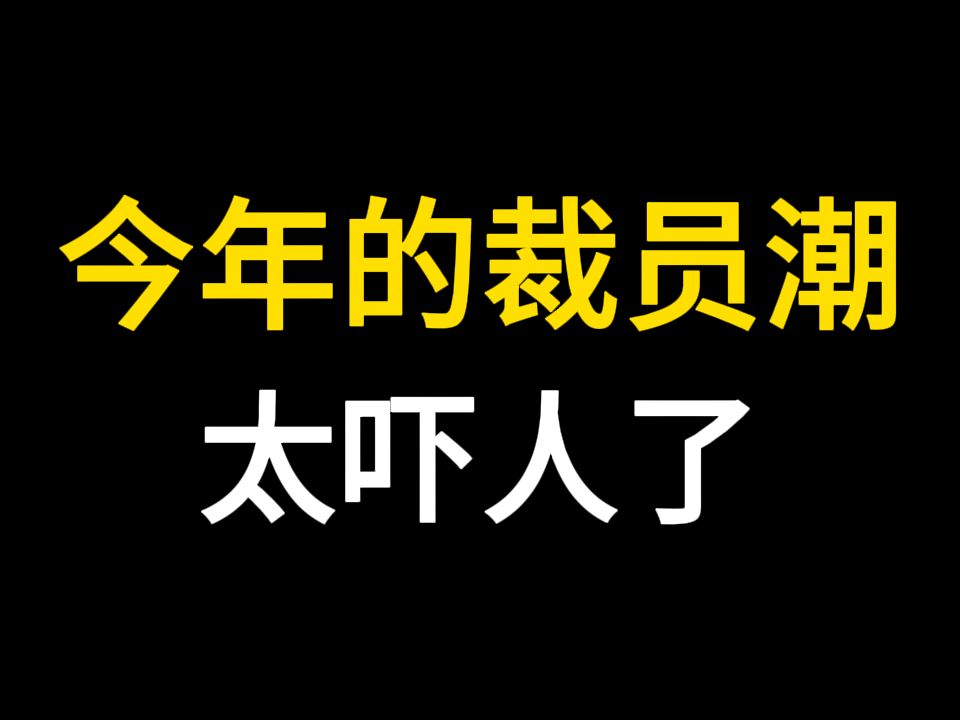 今年的裁员潮太可怕了哔哩哔哩bilibili