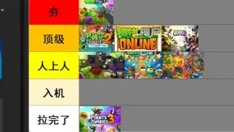 pvz各系列从夯到拉排名