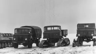 1959年高尔基汽车厂雪地卡车的测试过程