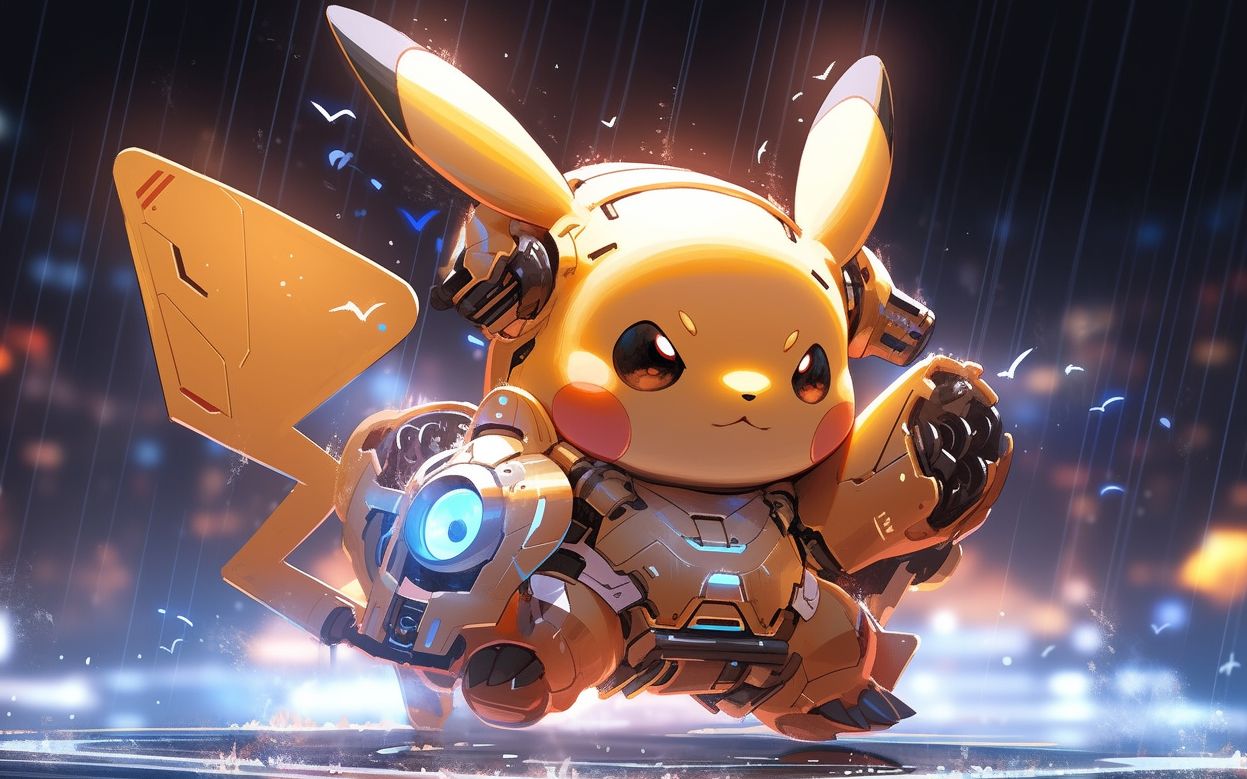 ai制图机械宝可梦,宠物小精灵,8090总有点回忆改一改