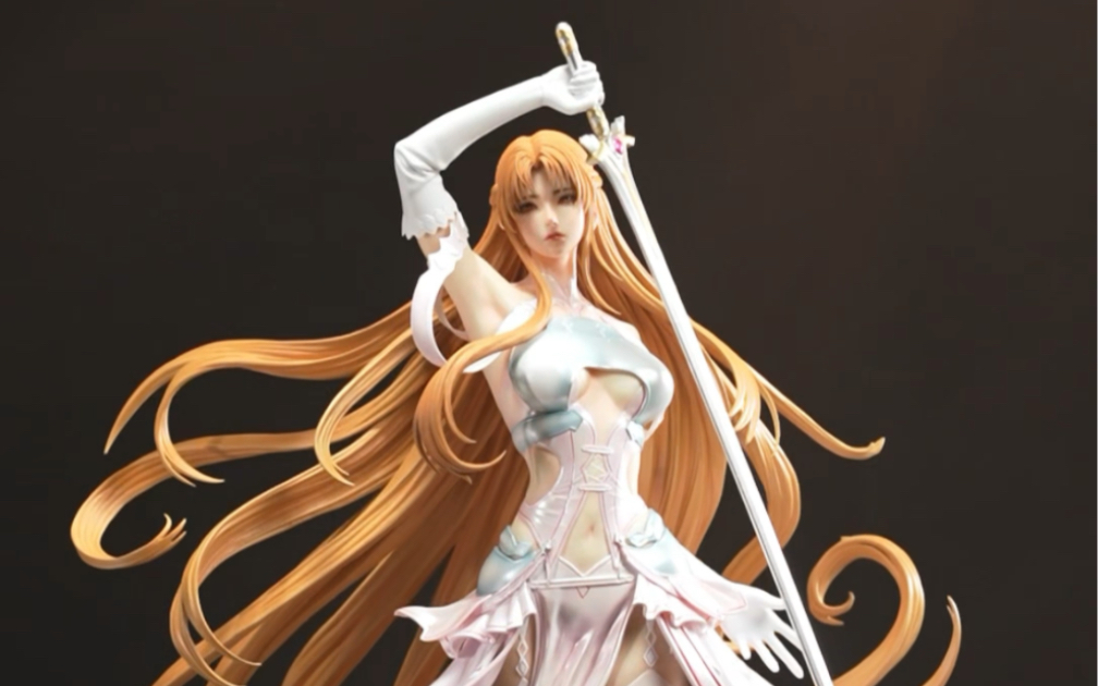 刀剑神域亚丝娜手办雕像实物视频,精致完美女神
