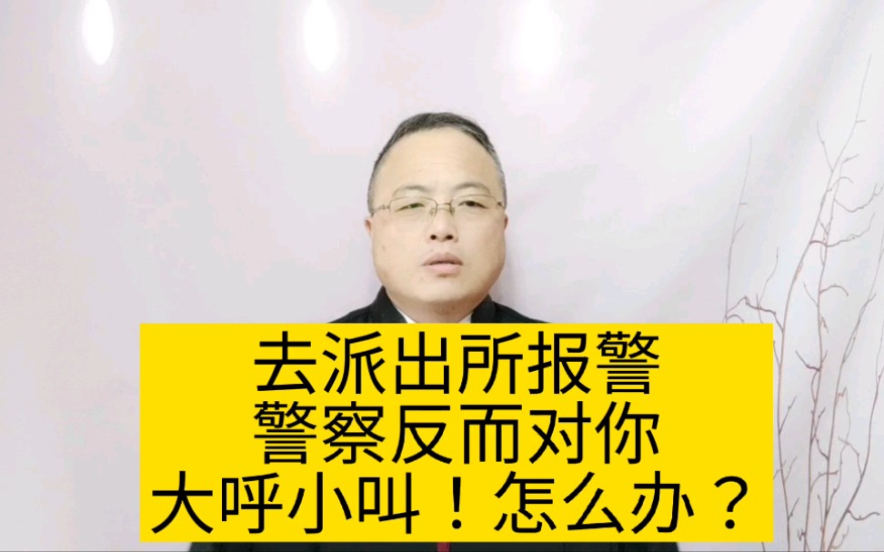 去派出所报警,警察反而对你大呼小叫的,怎么办?哔哩哔哩bilibili