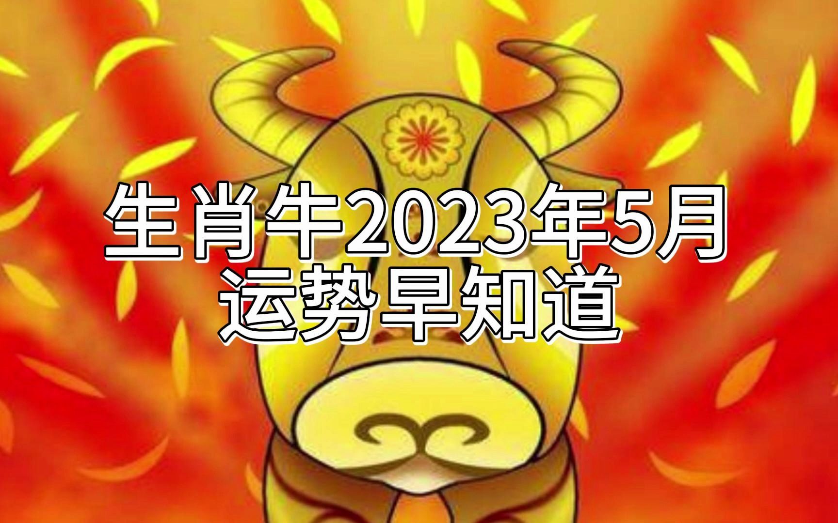 生肖牛2023年5月運勢早知道