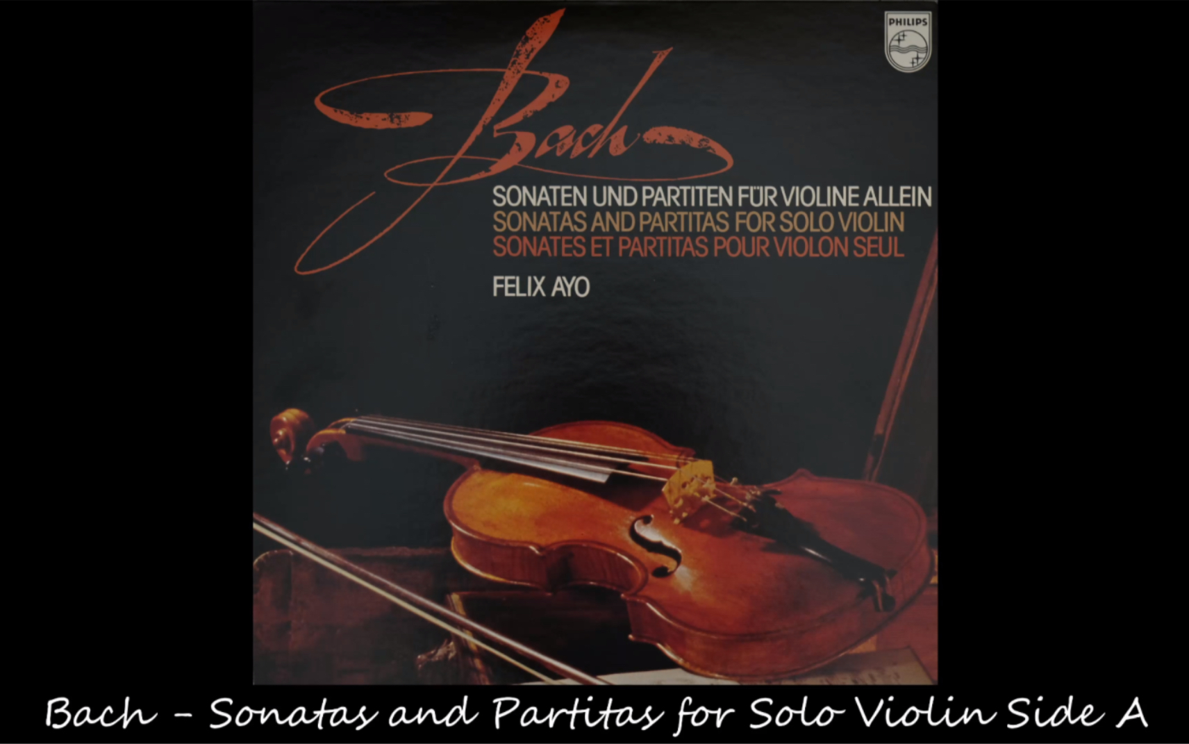 [图]巴赫-无伴奏小提琴奏鸣曲及组曲 黑胶唱片 阿约 Hi-Res Bach-Sonatas and Partitas for Solo Violin Side A