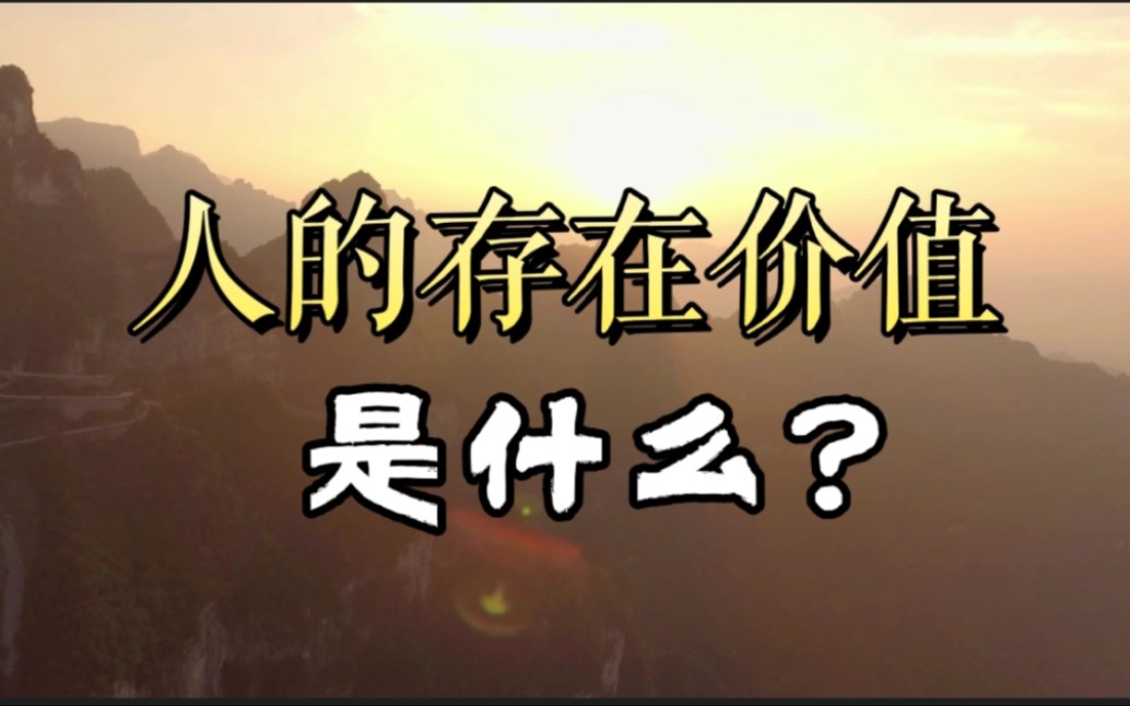 一句话问答录:人的存在价值是什么?