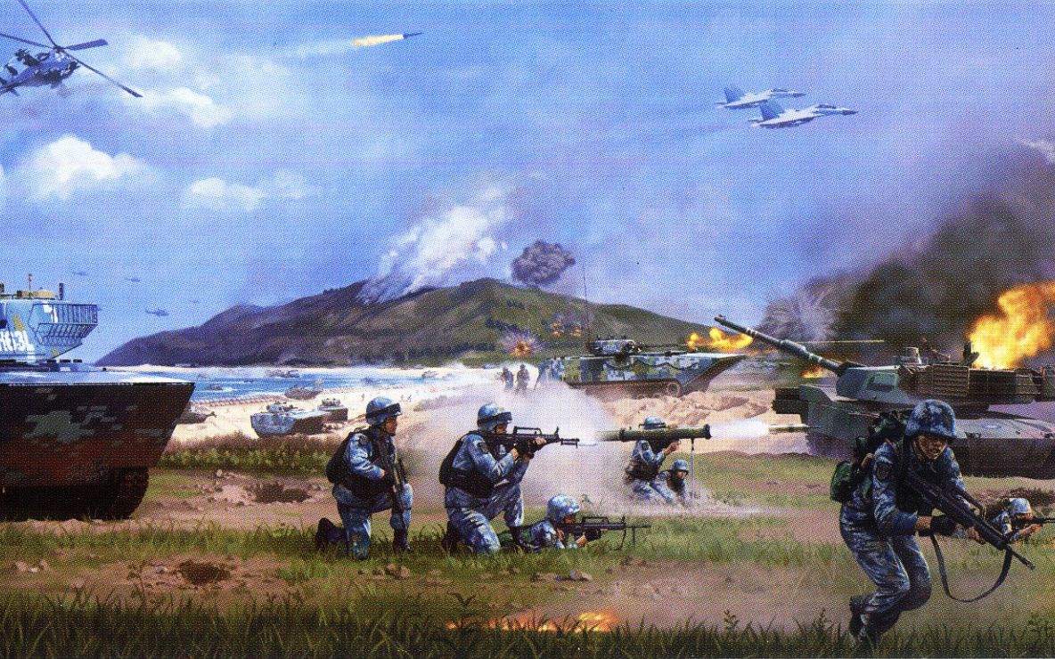 华夏饱和打击后,两栖大军登陆作战·夺岛战役·下【预告】_哔哩哔哩