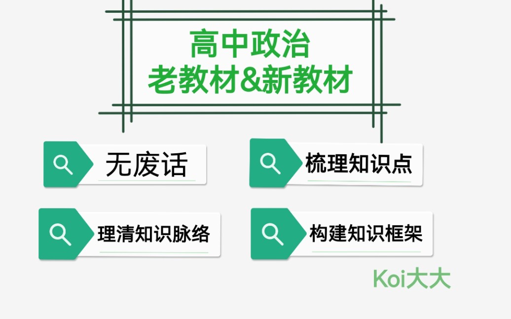 [图]【高中政治】【老教材&新教材知识点梳理】这是一个帮助你快速构建框架体系的视频