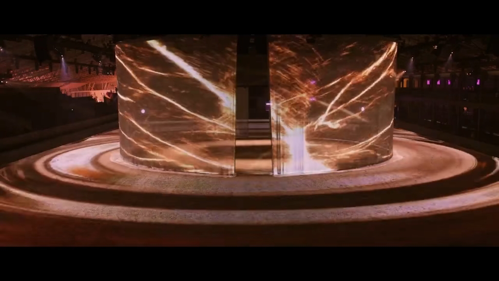 全息圆形沙幕创意发布会地面投影视频定制 全息投影 沉浸式投影 3d