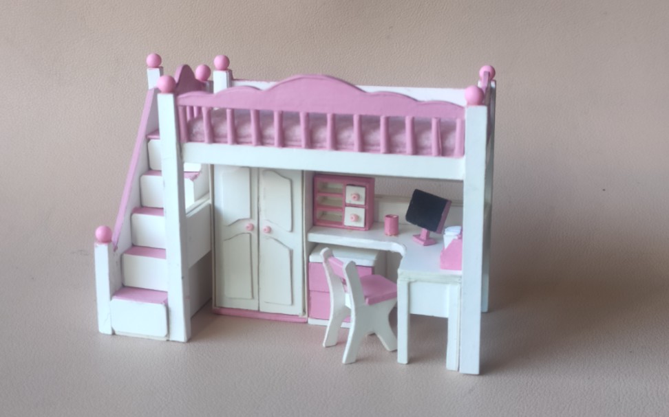 用卡纸做的迷你组合床