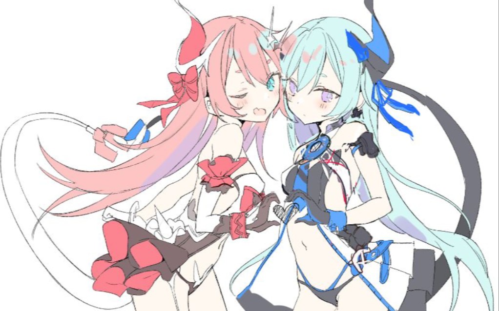 掏出你的粉蓝双子,来一场轻松愉悦的摸鱼time吧～_哔哩哔哩_bilibili