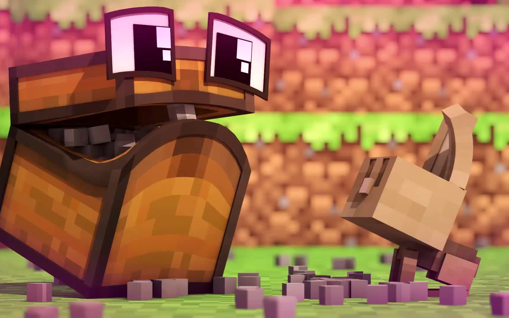 我的世界搞笑动画片第十四弹,贪吃箱子