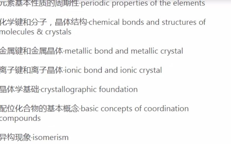 无机化学专业英语单词哔哩哔哩bilibili