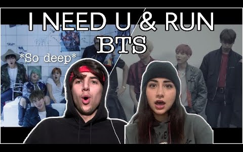 【Reaction】Ryan & Tiana看BTS 'I NEED U' & 'RUN' MV哔哩哔哩bilibili