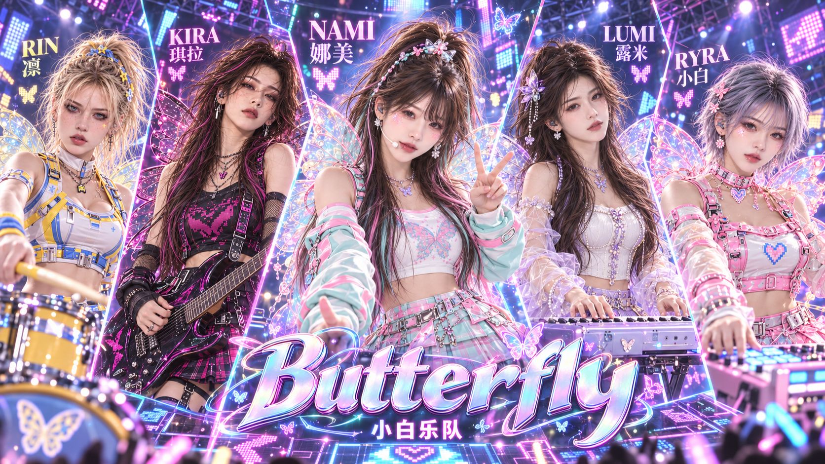 【Butterfly】甜度超标！当甜妹遇上经典电音舞曲，根本停不下来！✨