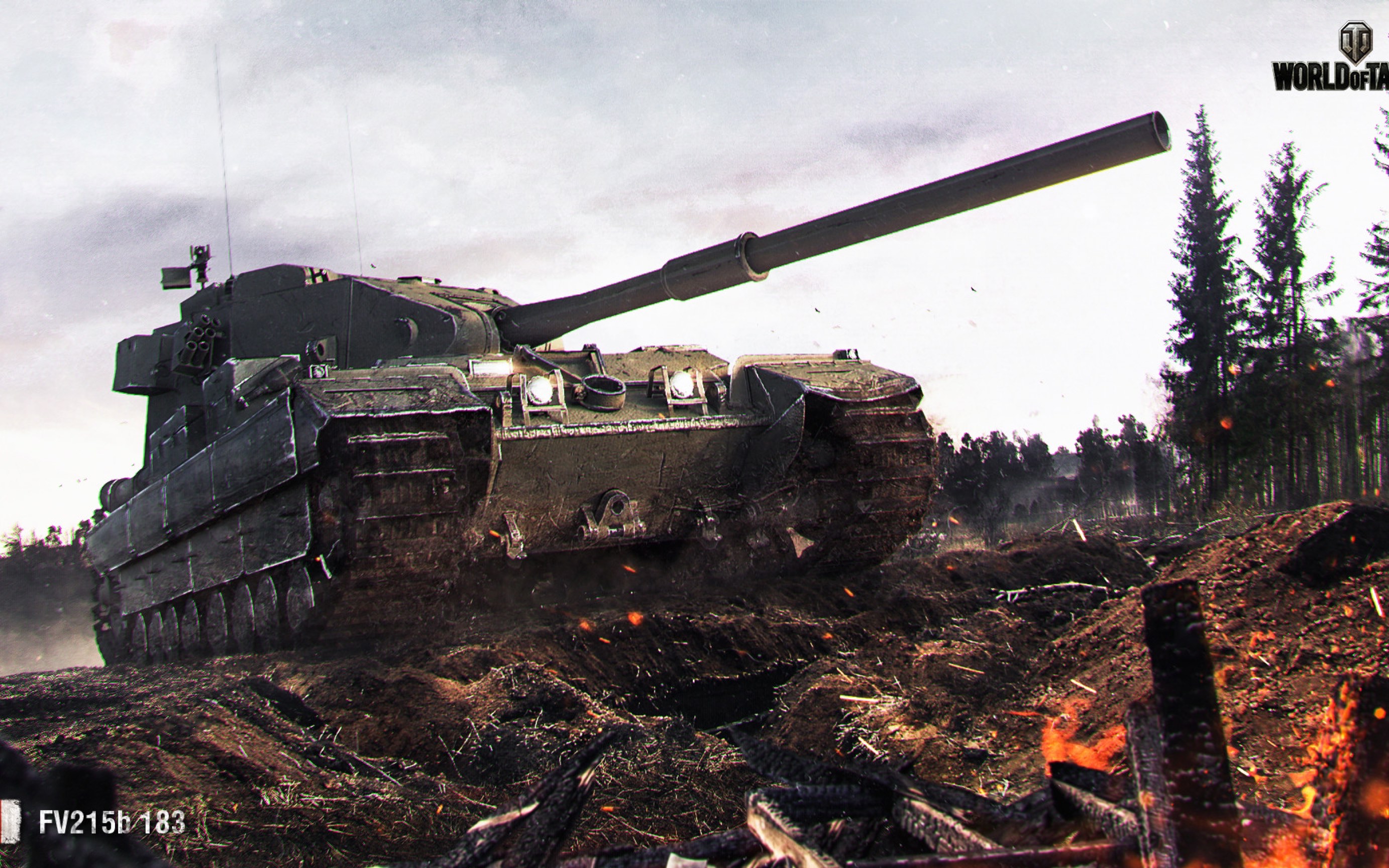 坦克世界闪击战fv215b183 0受伤6000伤一等章局