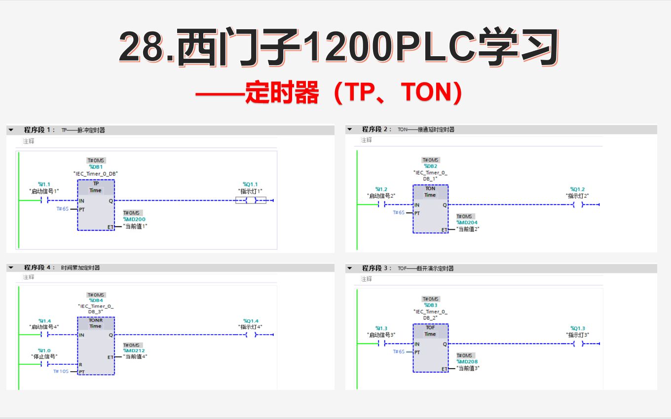 [图]28.西门子1200PLC学习——定时器(上)