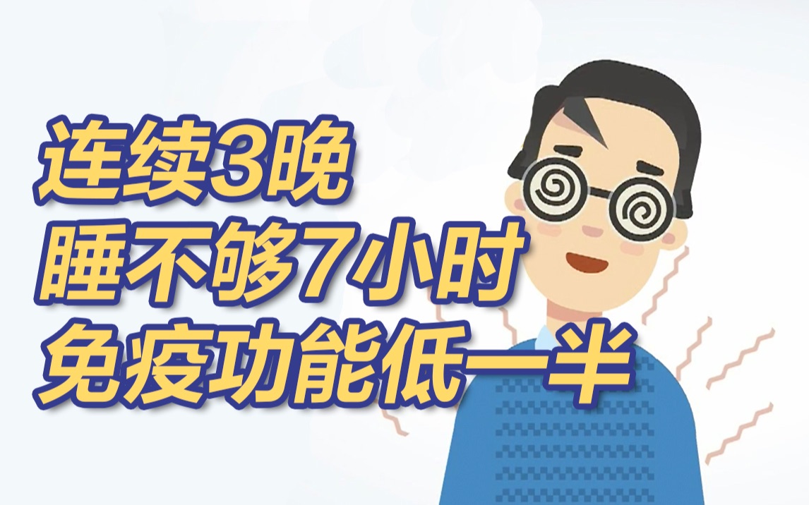 [图]连续3晚睡不够7小时免疫功能低一半