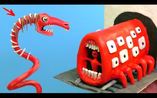 用粘土制作肉马 vs 吃人火车 (特雷弗亨德森 vs leovincible)_哔哩