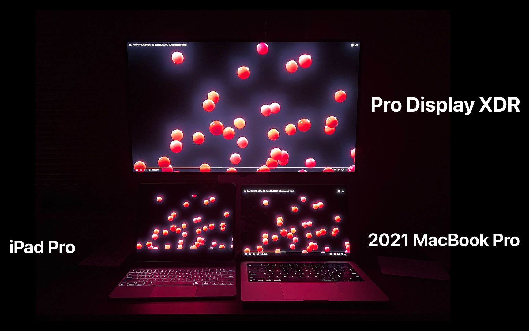 2021款macbook pro mini-led显示屏光晕漏光测试|对比pro display xdr