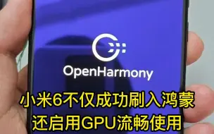 Download Video: 小米6不仅成功刷入鸿蒙，还启用GPU流畅使用