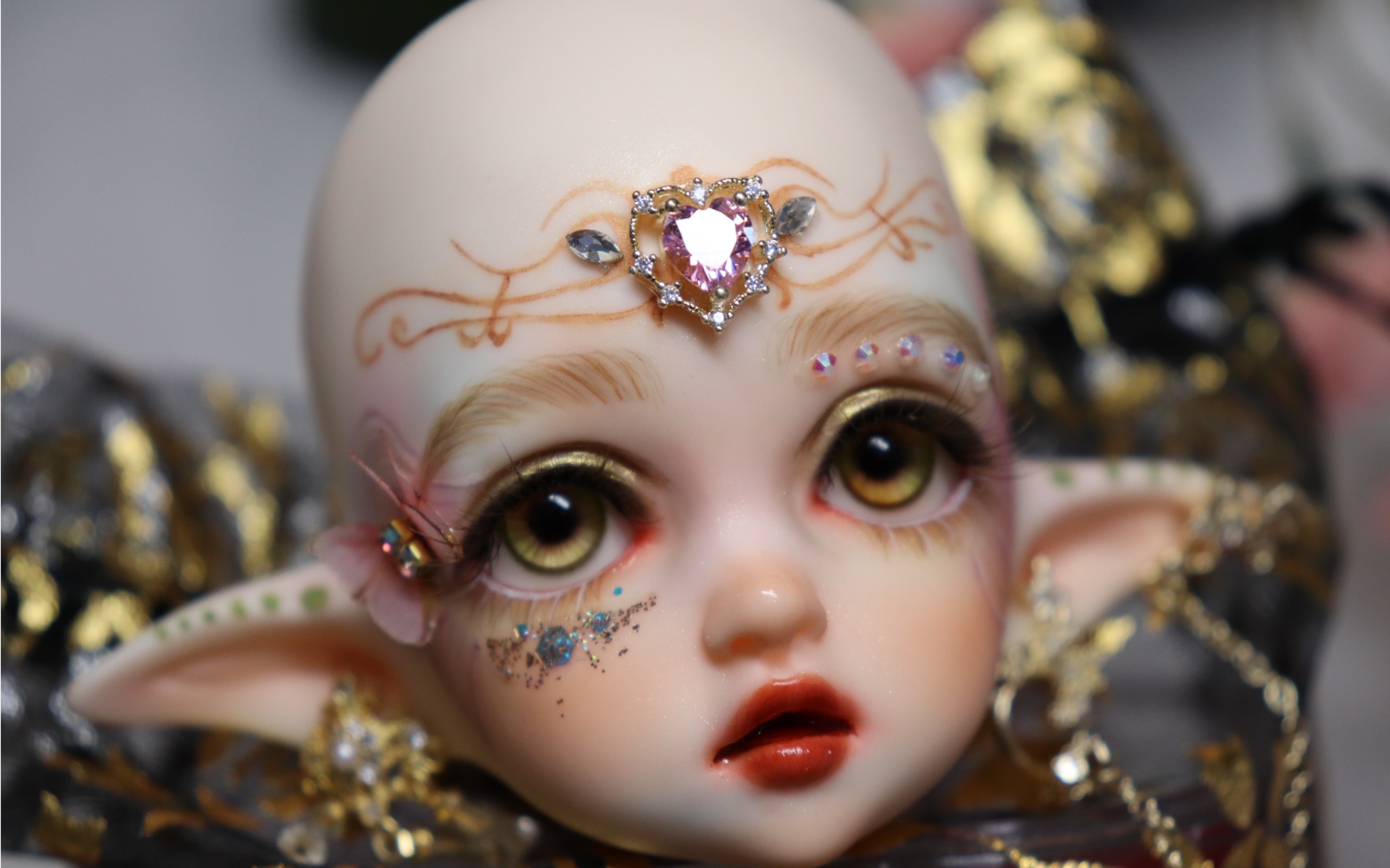 【bjd妆面展示】精灵脑洞妆,画完后我被种草了这个娃