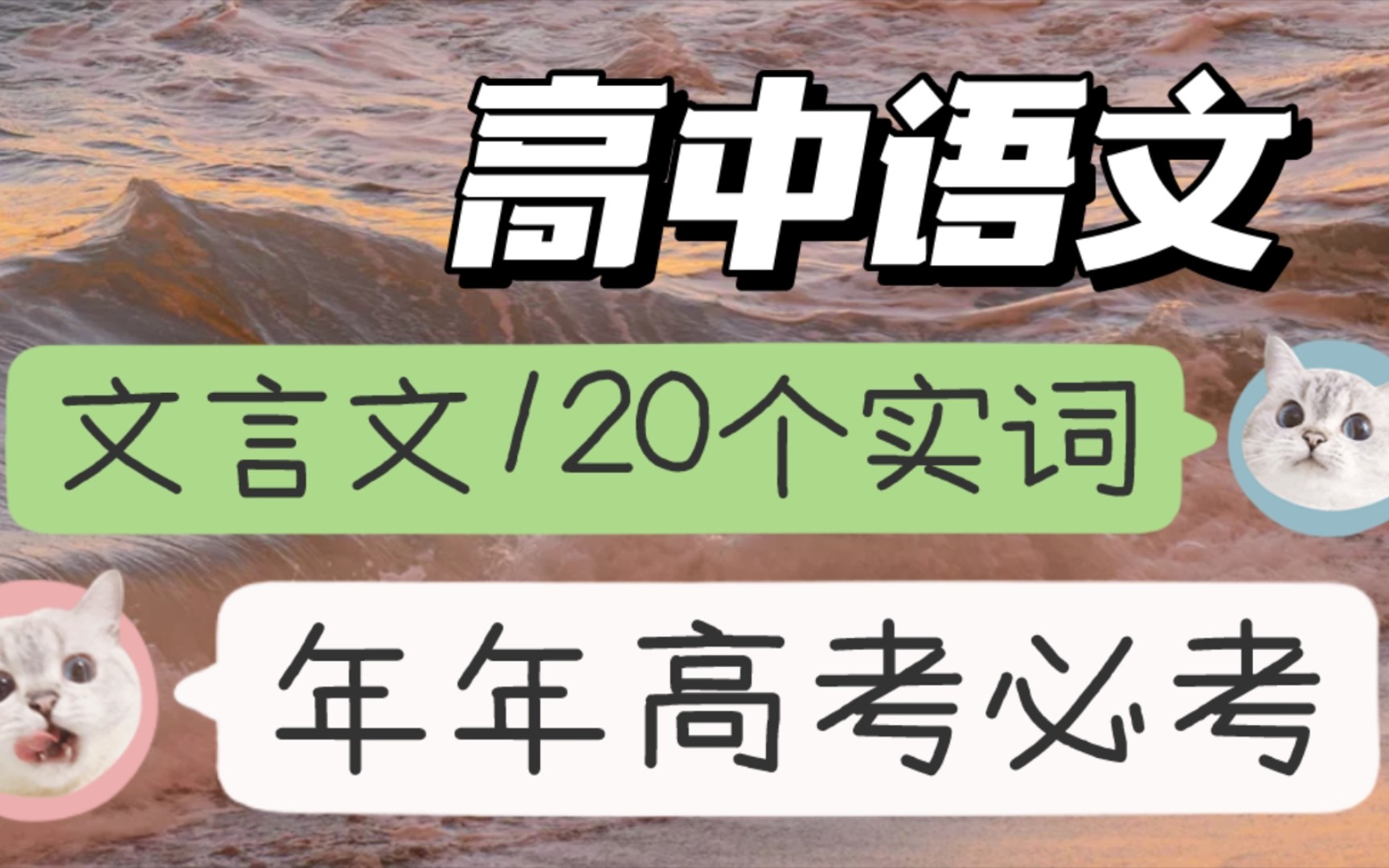 『高中语文』文言文120个实词汇总,语文高考年年必考!赶紧背!!哔哩哔哩bilibili