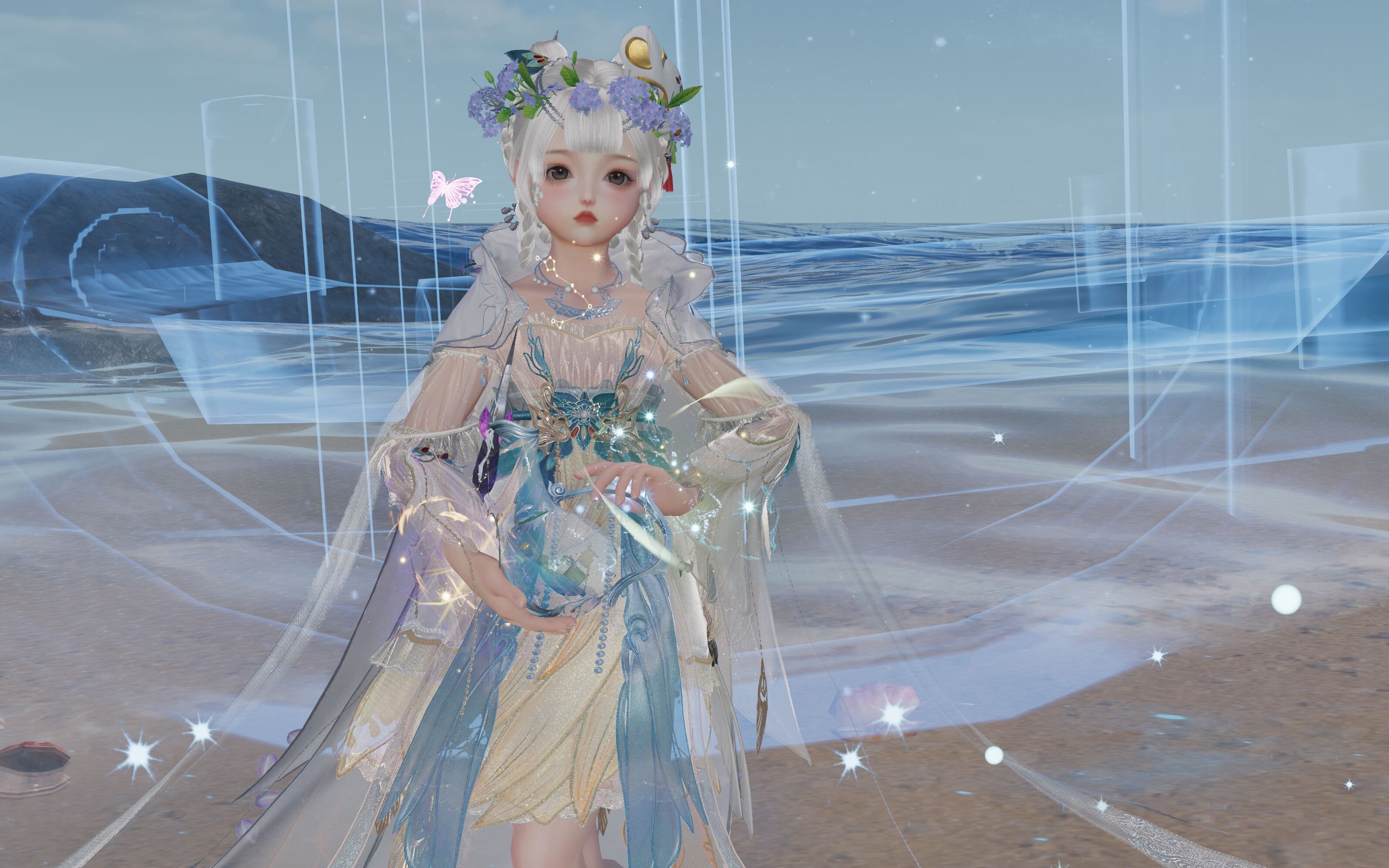 花萝玉露仙音礼盒外观及动作展示_剑网3