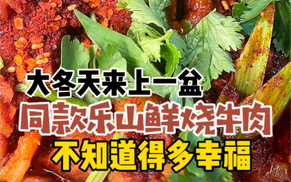 大冬天來上一盆樂山爆火的鮮燒牛肉不知道得多幸福!都