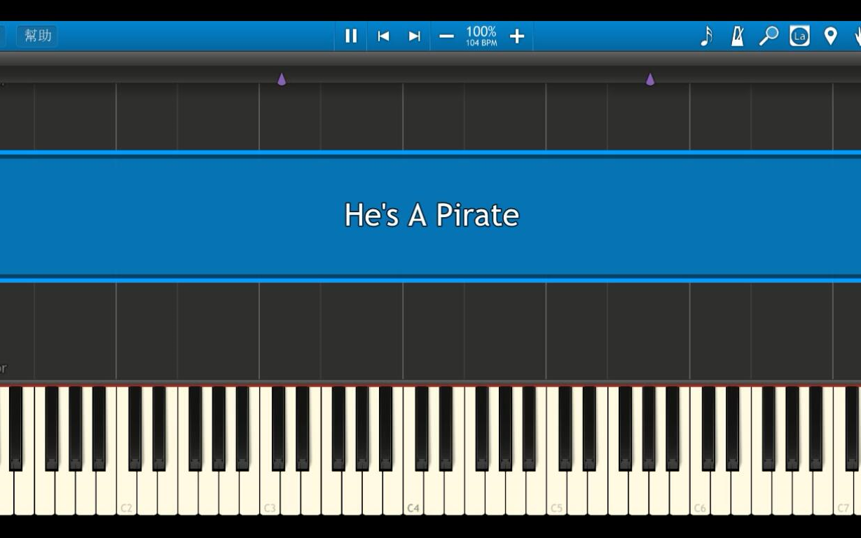 [图]【midi音乐】He's A Pirate-加勒比海盗-马克西姆 曲谱演奏