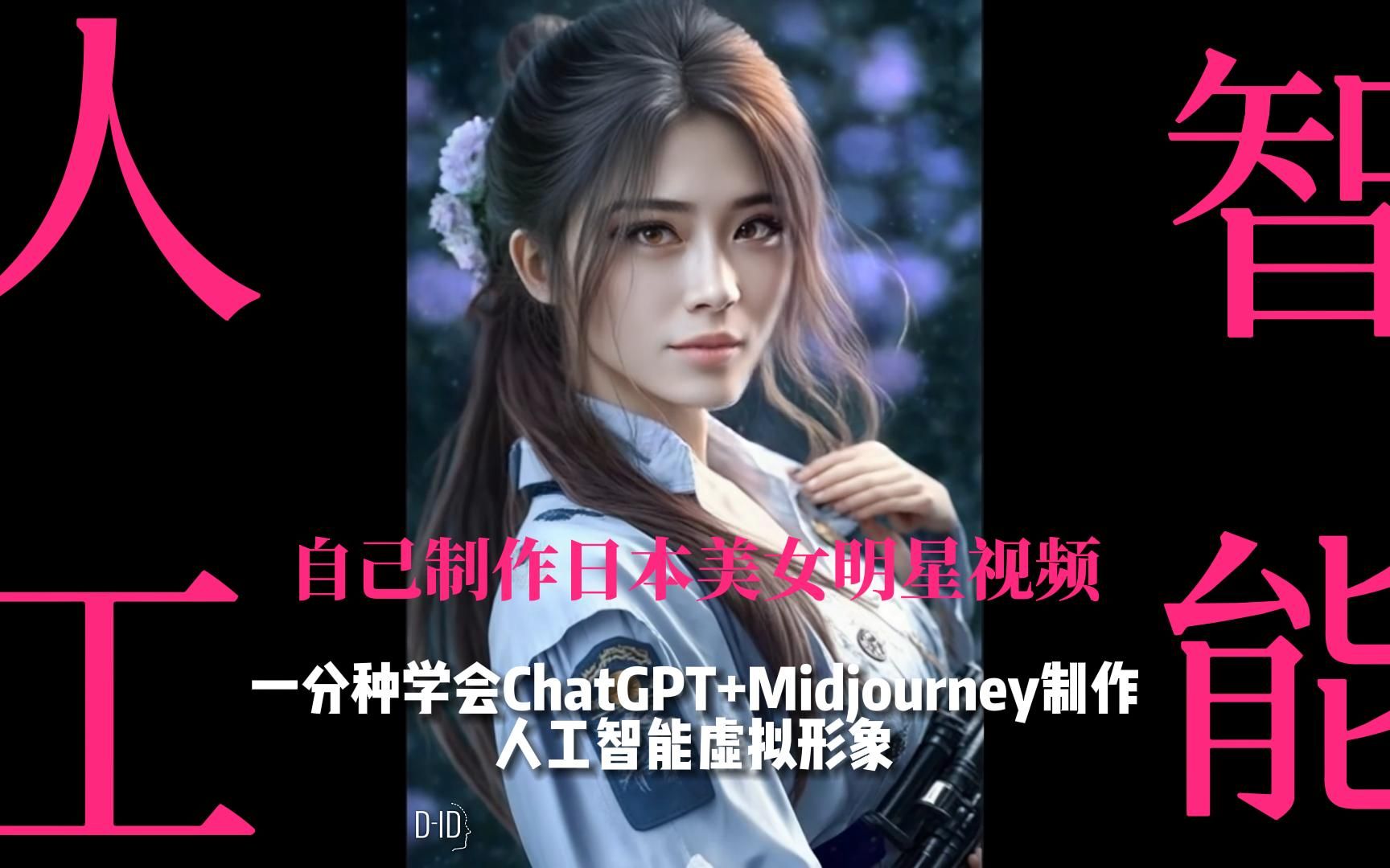 ChatGPT+Midjourney一分钟学会制作日本美女小助理哔哩哔哩bilibili