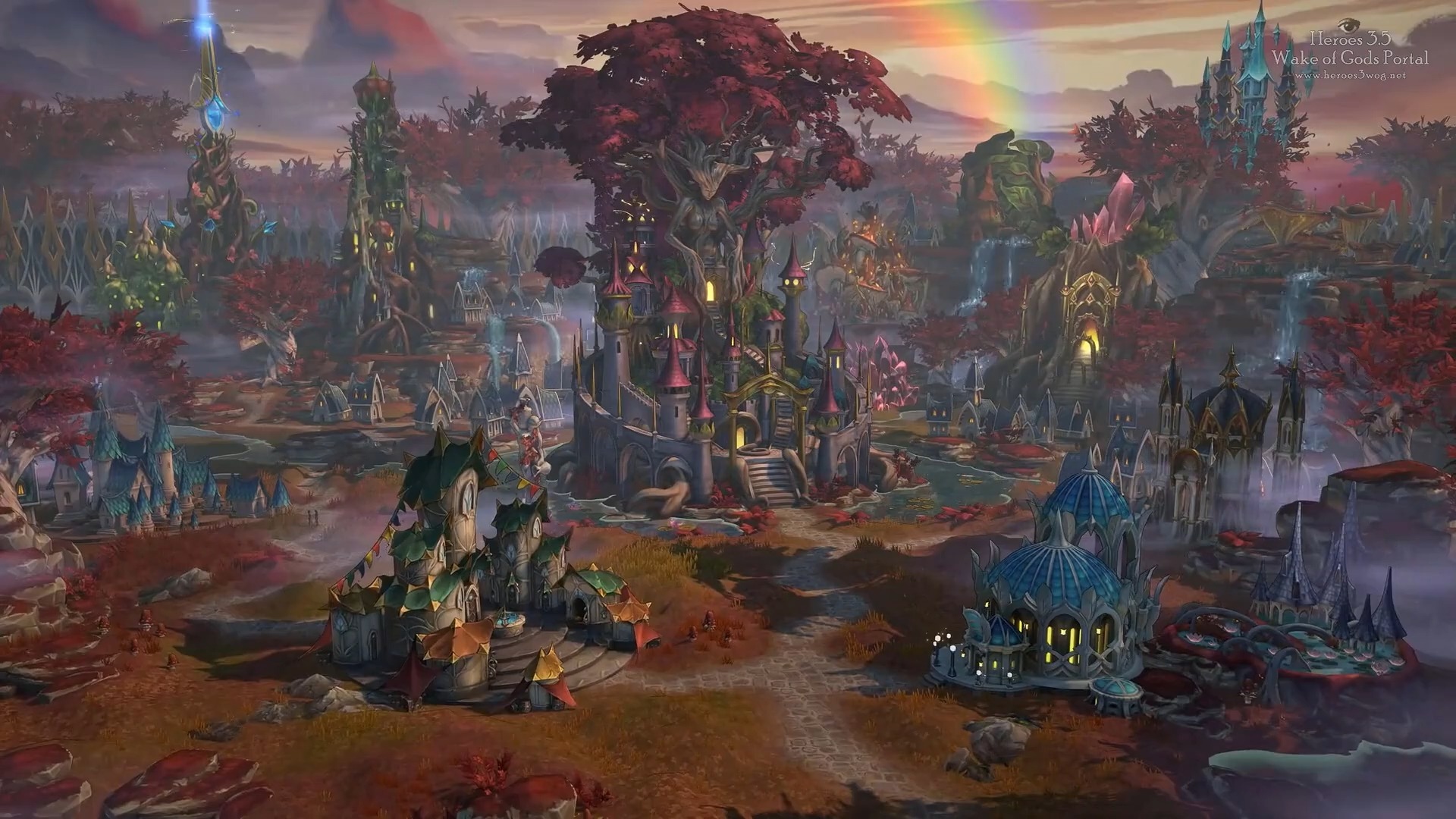 《英雄无敌·上古纪元》森林阵营主题音乐与城镇