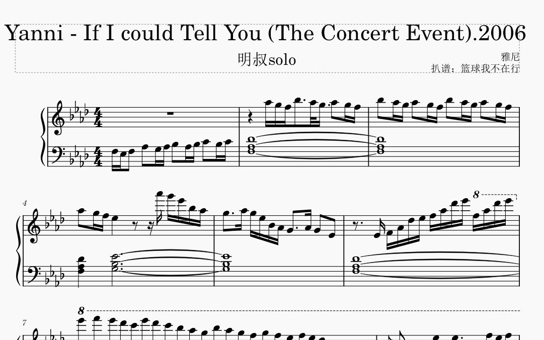 [图]Yanni - If I could Tell You (The Concert Event).2006 明叔电钢solo