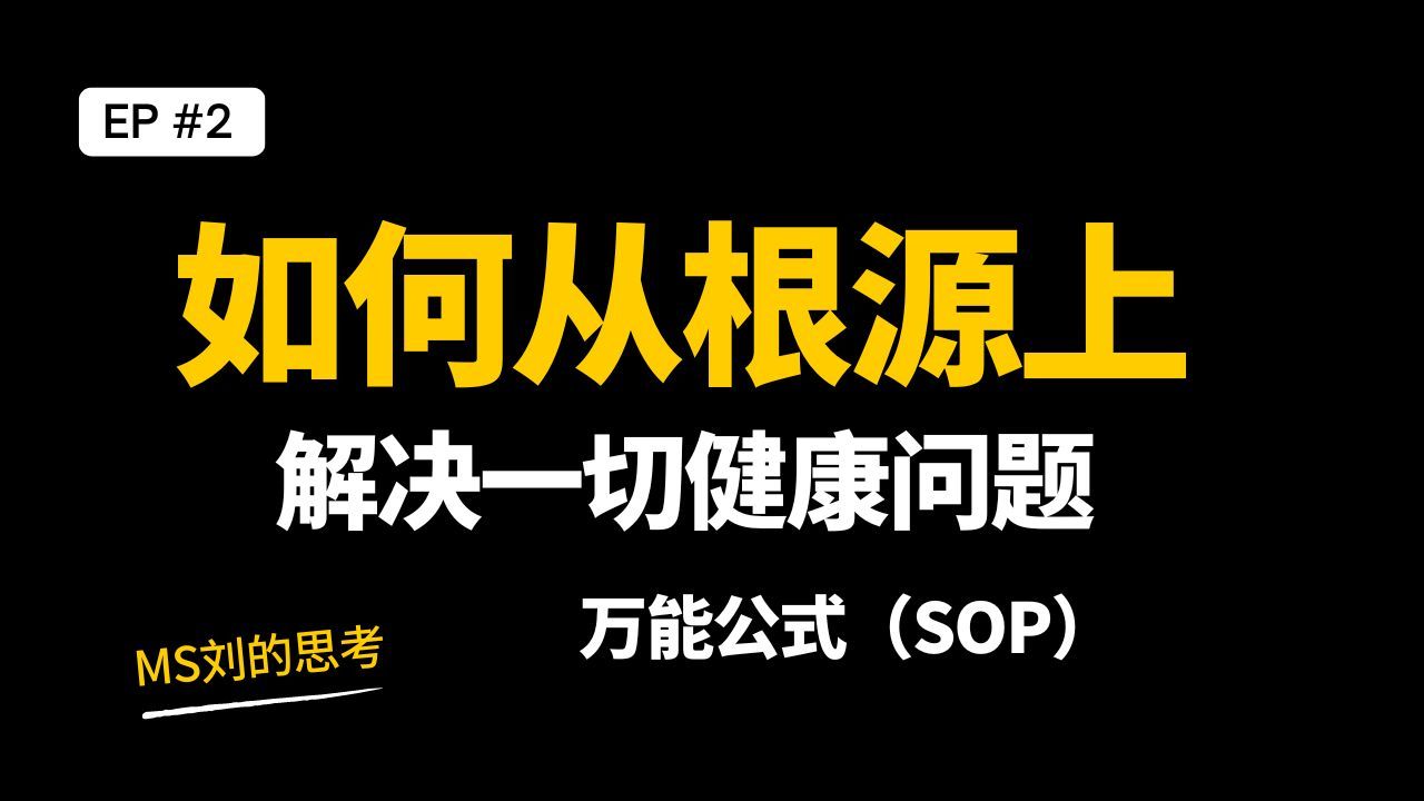 如何从根源上(系统地)解决一切健康问题 | Ms刘的思考哔哩哔哩bilibili