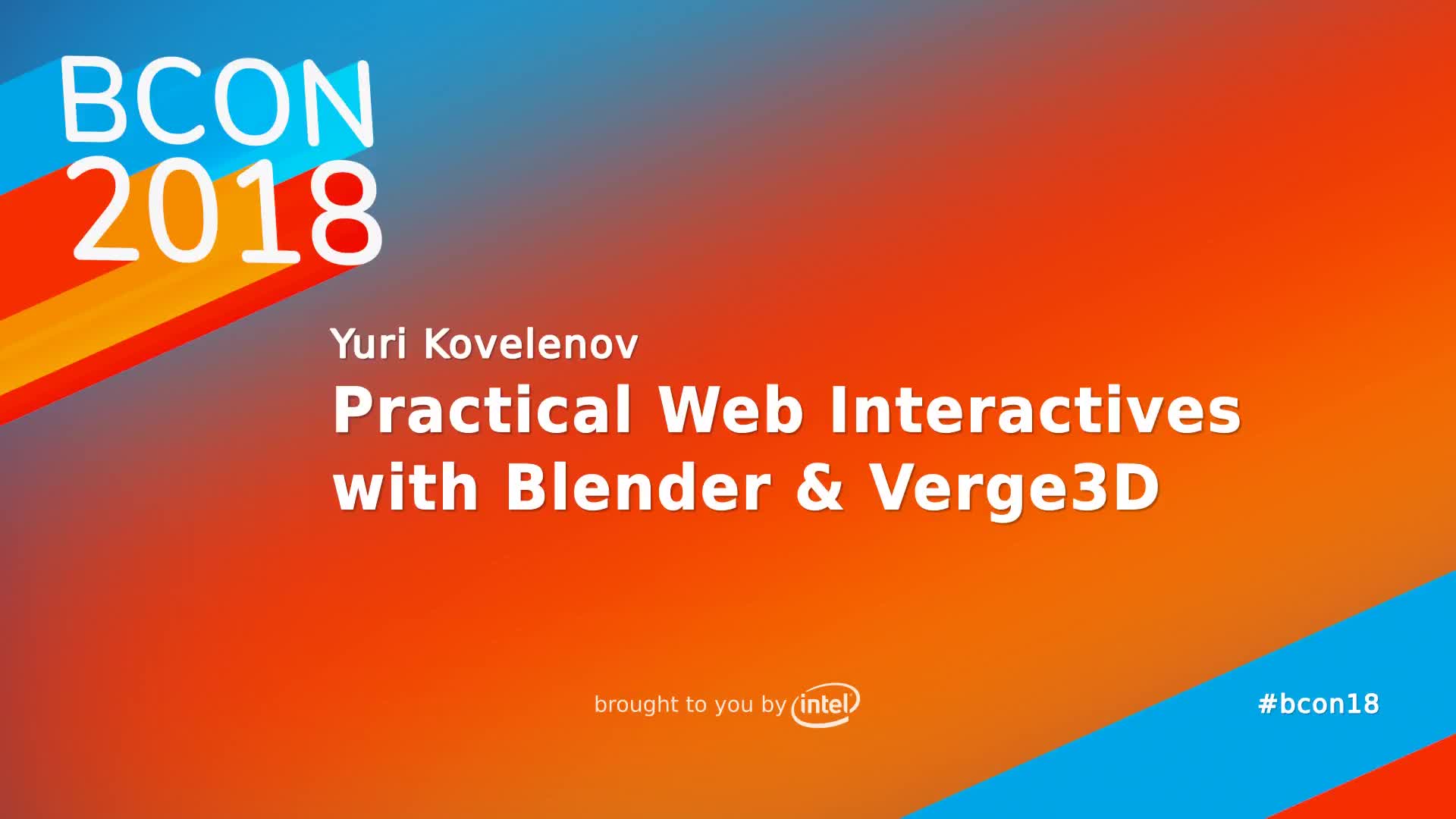 #bcon18演讲:基于Blender与Verge3D网页交互设计实践哔哩哔哩bilibili