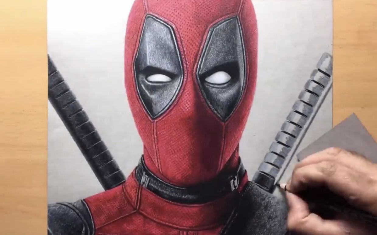 【3d手绘】国外大神3d手绘漫威英雄死侍,看起来还是贱贱的!