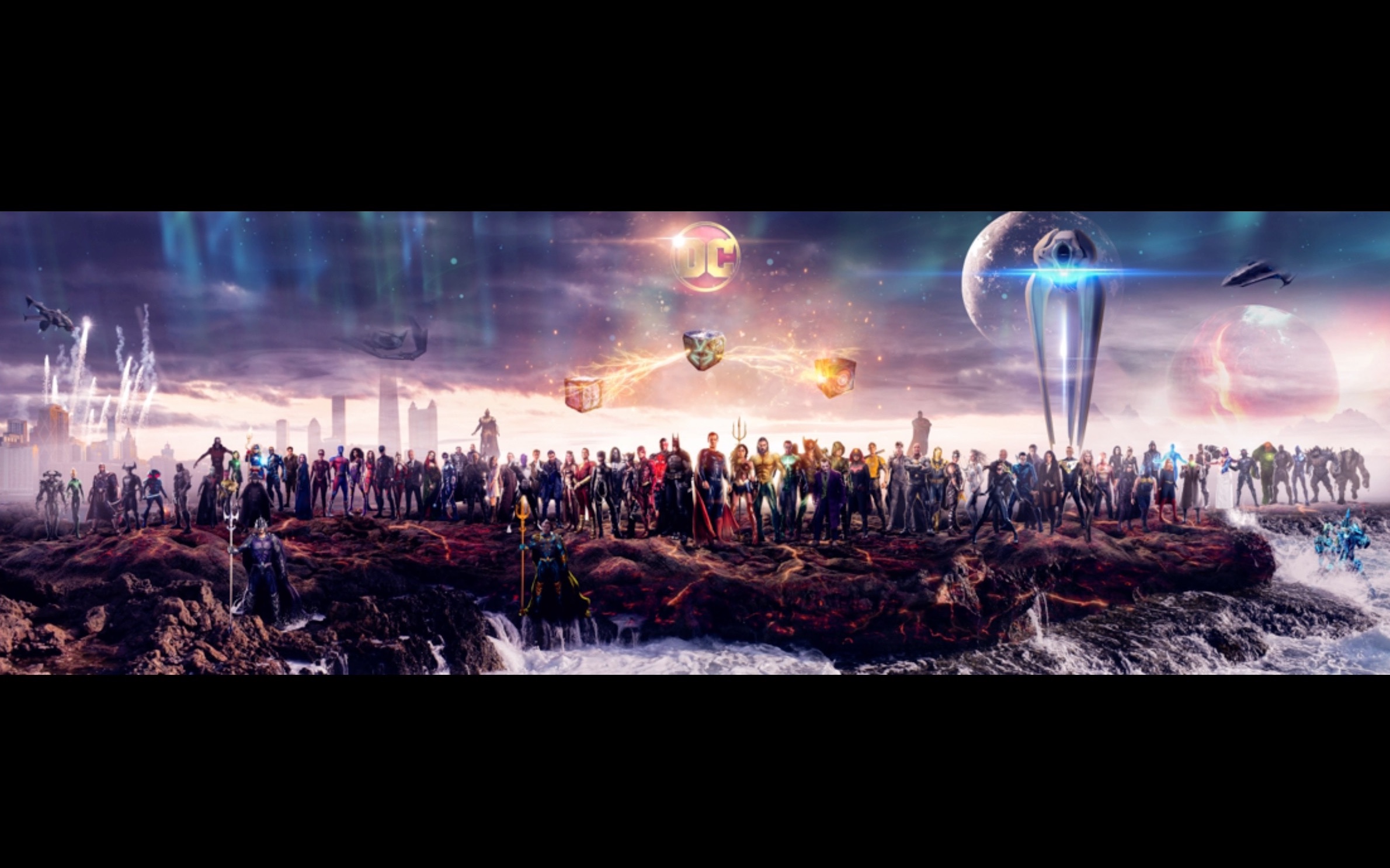 用photoshop合成一张dc全家福