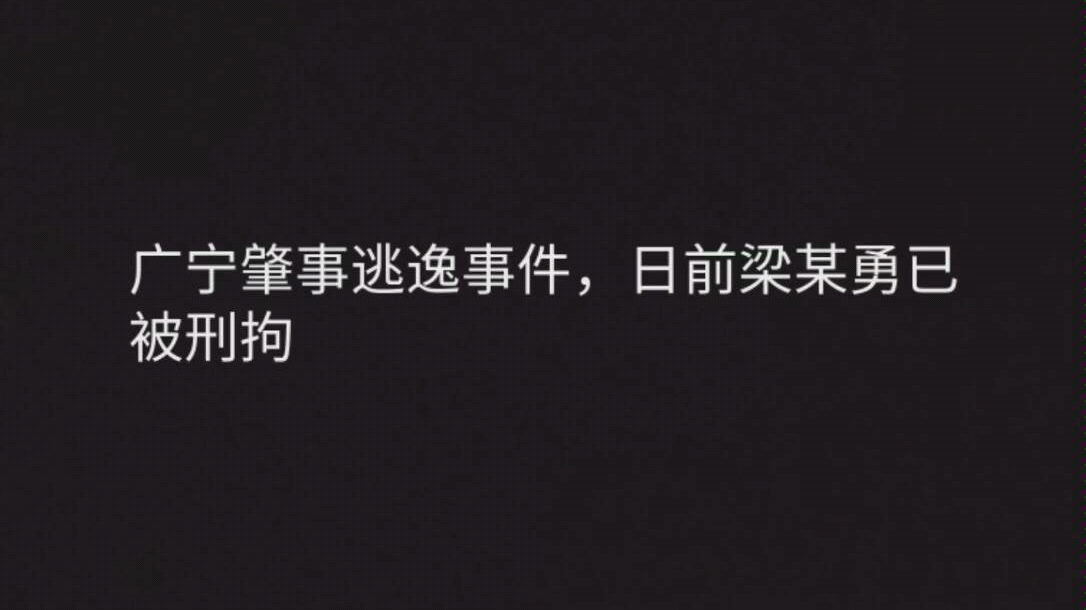 【热点】广宁肇事逃逸事件,日前梁某勇已被刑拘哔哩哔哩bilibili