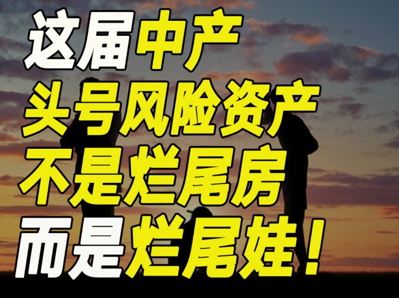 这届中产的头号风险资产,不是烂尾房,而是烂尾娃……【毯叔盘钱】哔哩哔哩bilibili