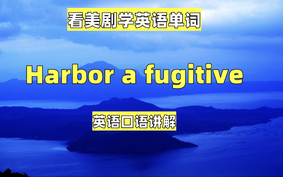 看美剧学英语单词:harbor a fugitive, 英语口语,英语听力词汇哔哩哔哩bilibili