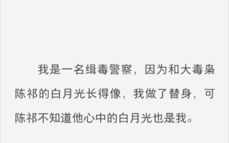 ﻿我是一名缉毒警察,因为和大毒枭陈祁的白月光长得像,我做了替身,可陈祁不知道他心中的白月光也是我……⫦ˆ‘会让他伏法的⻨🙥𐏨ﴧœŸ的好看哔哩...